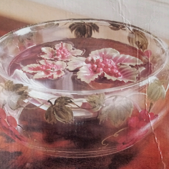 Home Trends Other - Hand Painted Infinity Bowl with Grape Desigh